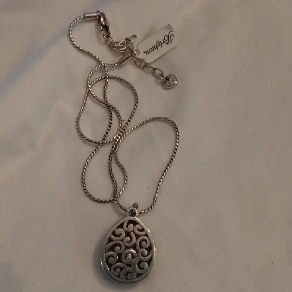 Brighton Elegant Silver Necklace with Swarski Crystals  Blue Pendant - Picture 7 of 7